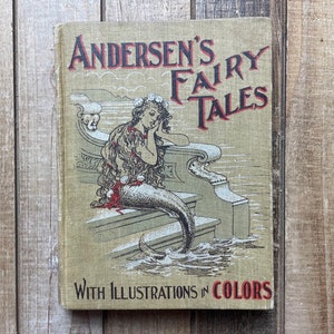 Vintage Fairy Tale Childrens Book Bedtime Storybook Witches 1920s Fairy Tales By Hans Christian Andersen Aesop Fables Rip Van Winkle Grimms
