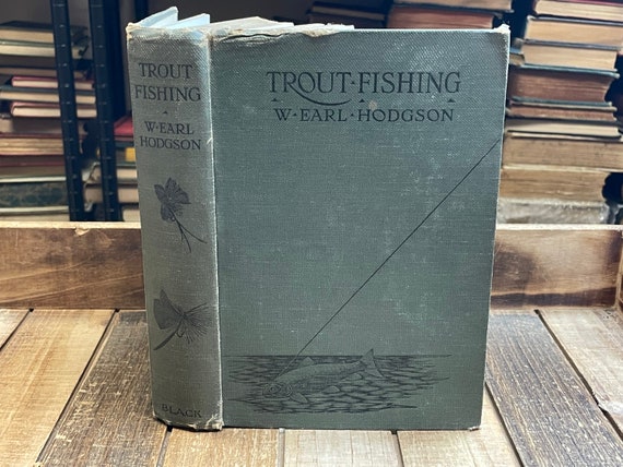 Vintage Trout Fishing Book by Hodgson Vintage Fly Fishing Book Gift for Him  Man Cave Decor 