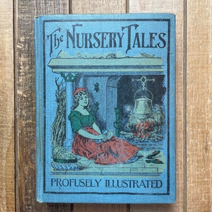 Old Fairy Tale Book Childrens Bedtime Storybook 1920s Nursery Tales By Hans Christian Andersen Aesop Fables Cinderella Grimms