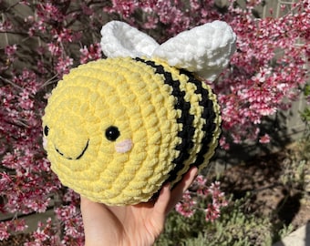 Bumble Bee Toy honey bee bee soft toy Large Bee cushion nursery soft toy bee gift bee plushie garden toy Bee Toy woodland toy