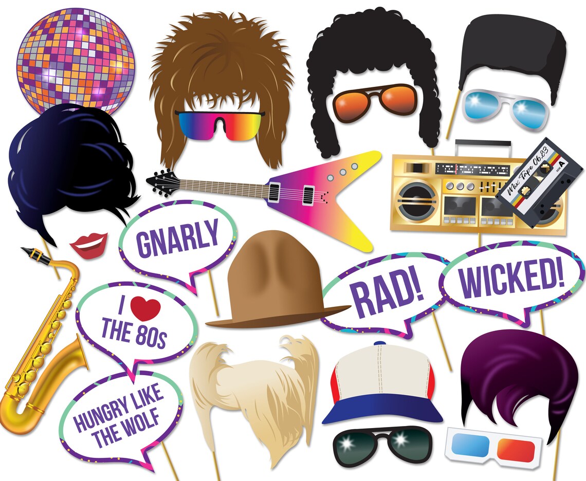 80s Photo Props Svg 80s-photo-props-svg