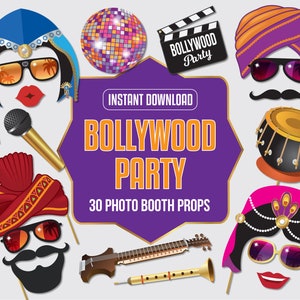Bollywood Photo Booth Props - Printable Photo Booth Party Props - Wedding Party Props - Birthday Party  - Instant Download. No.13 of 66