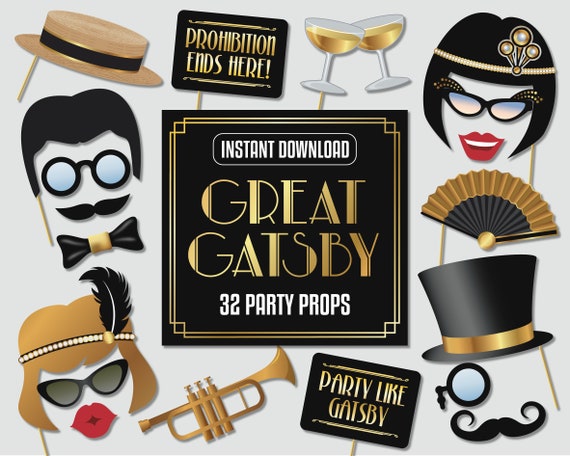 Accessoires pour photomaton Gatsby Great Gatsby Party accessoires