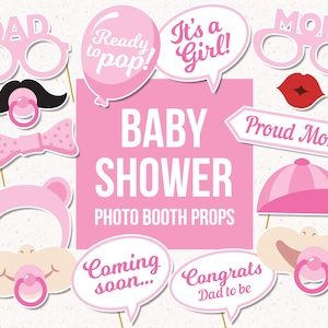 Baby Shower Girl Photo Booth Props - Its a Girl - Baby Shower Party - Baby Girl - Instant Download - Printable Props - 40 of 66