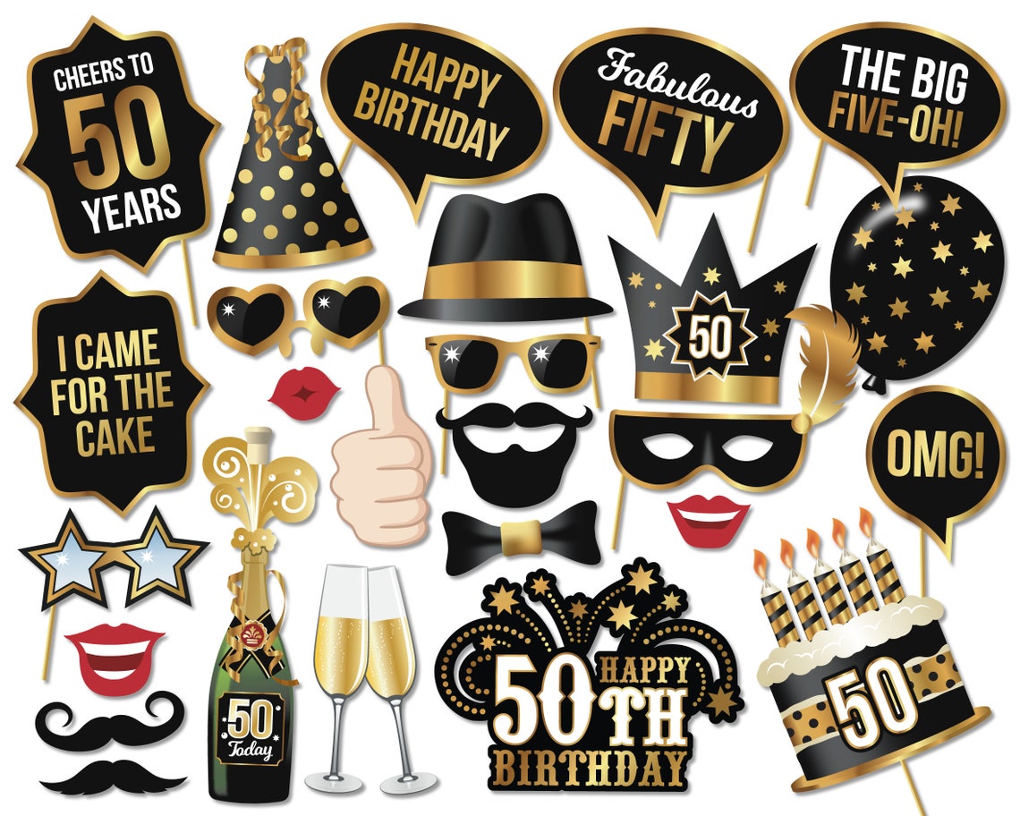 50th-birthday-photo-booth-props-50-today-party-props-etsy