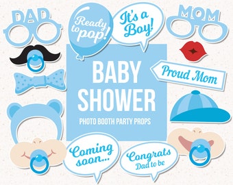 Baby Shower Boy Photo Booth Props - Its a Boy - Baby Shower Party - Baby Boy - Instant Download - Printable Props. 64 of 66