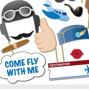 Airplane Pilot Photo Booth Props Party, Top Gun Party, Planes, Flying ...