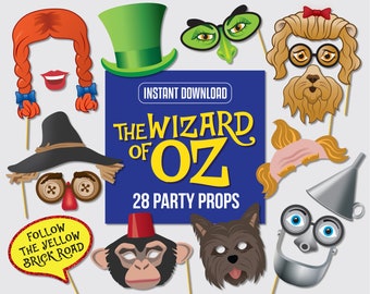 Wizard of Oz Photo Booth Props - Printable Party Props - Tin Man - Dorothy - Instant Download - Printable PDF - Birthday Party. No.16 of 66
