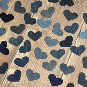 Denim Jean Heart Confetti - Shabby Chic Party, Wedding, Decoration