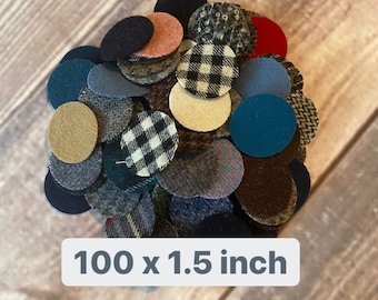 Wolle Kreis Pfennige - Vorgeschnittene, gefilzte Wolle und Wollfilz für Appliqués, Penny Rugs, Basteln - 100 x 1.5 inch