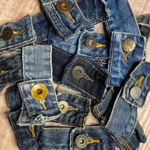 Denim Waist Band Button Closure