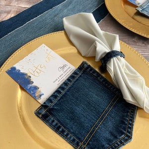 Denim Jean Pocket Menu Holders