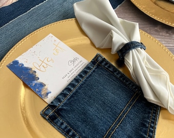 Denim Jean Pocket Menu Holders