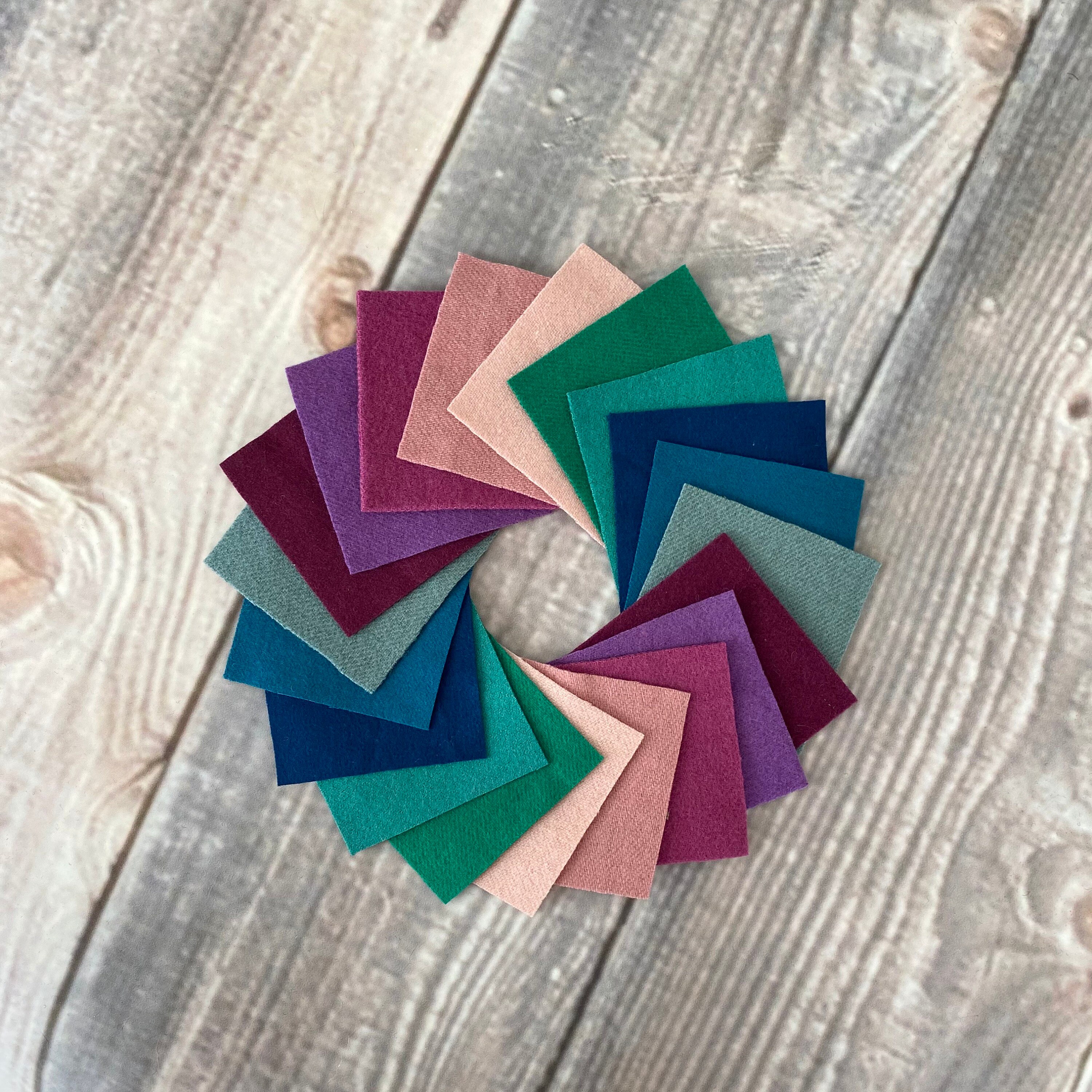 Wool Felt Fabric Squares Bundle 3x3 inches Appliqué and Etsy