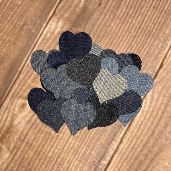 Denim Jean Hearts  - Appliqué, Shabby Chic Party, Quilting