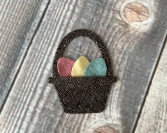 Easter Basket and Eggs - Die Cut for Applique