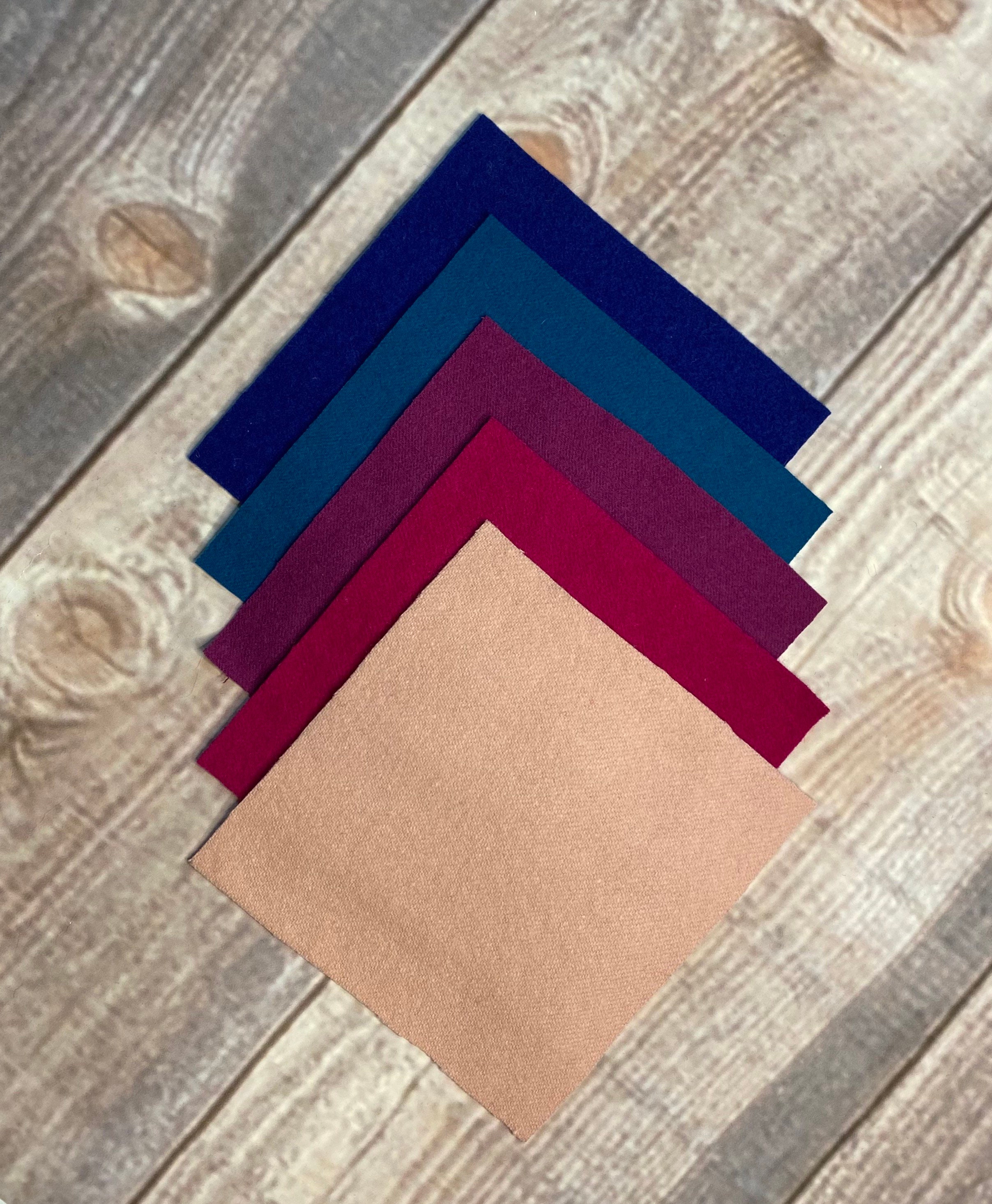 Felted Wool and Wool Felt Squares Charm Bundle 6 X 6 Inches in Etsy