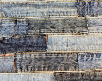 Denim Jeansbundstückchen