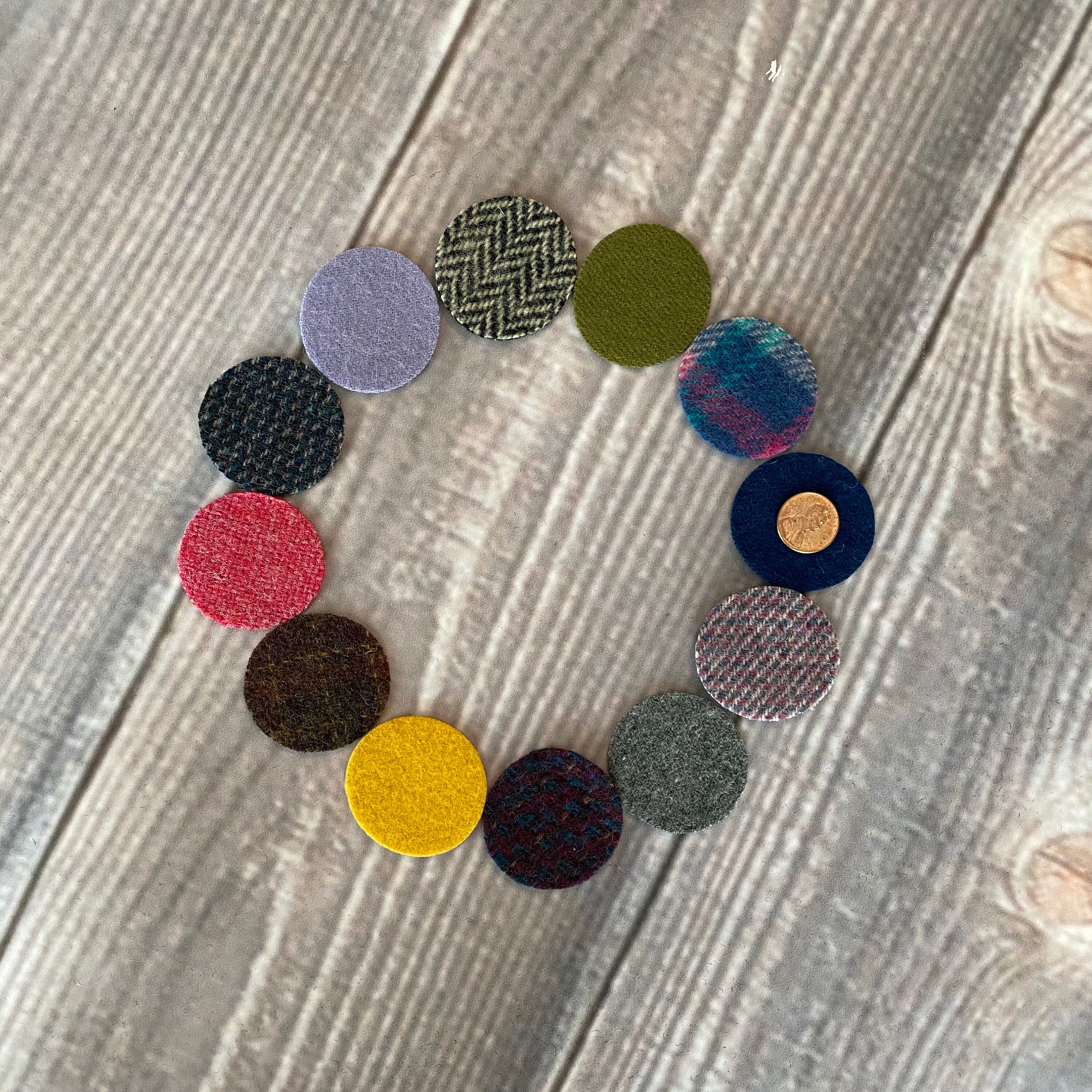 Wool Circle Pennies - Precut Upcycled Felted Wool and Wool Felt for ...