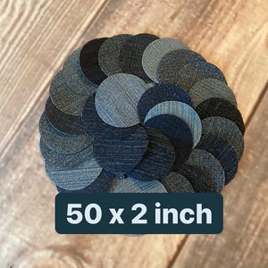 Denim Jean Fabric Circles 2 inch - Quilting, Appliqué, and Crafting