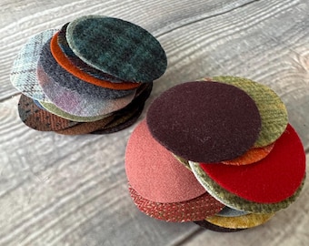 3-Zoll-Wolle Kreis Pfennige - Vorgeschnittene, gefilzte Wolle und Wollfilz für Appliqués, Taschen, Basteln - 130 x 3 cm