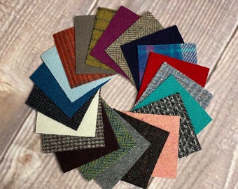Gefilzte Wolle und Wollfilz Mini Charm Bundle GRAB BAG - 3 x 3 zoll - Appliqué und Crafting