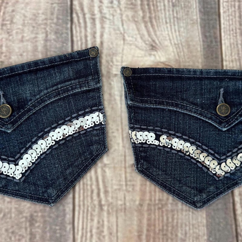 Kate Denim & Embroid. Pockets Stoneused