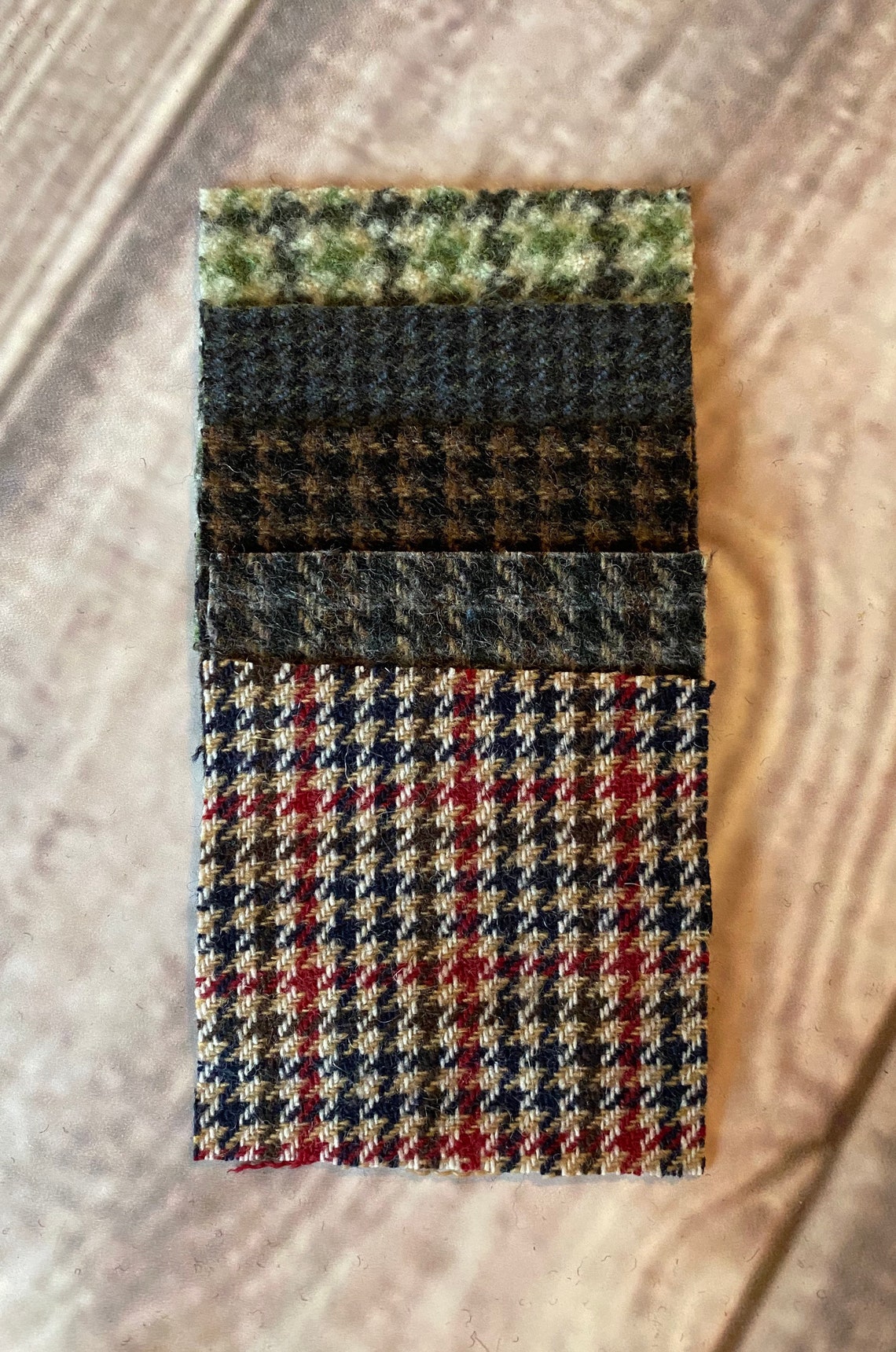 Felted Wool Fabric Squares Bundle 3x3 inches in Chevron and Etsy