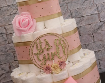 girl nappy cake ideas