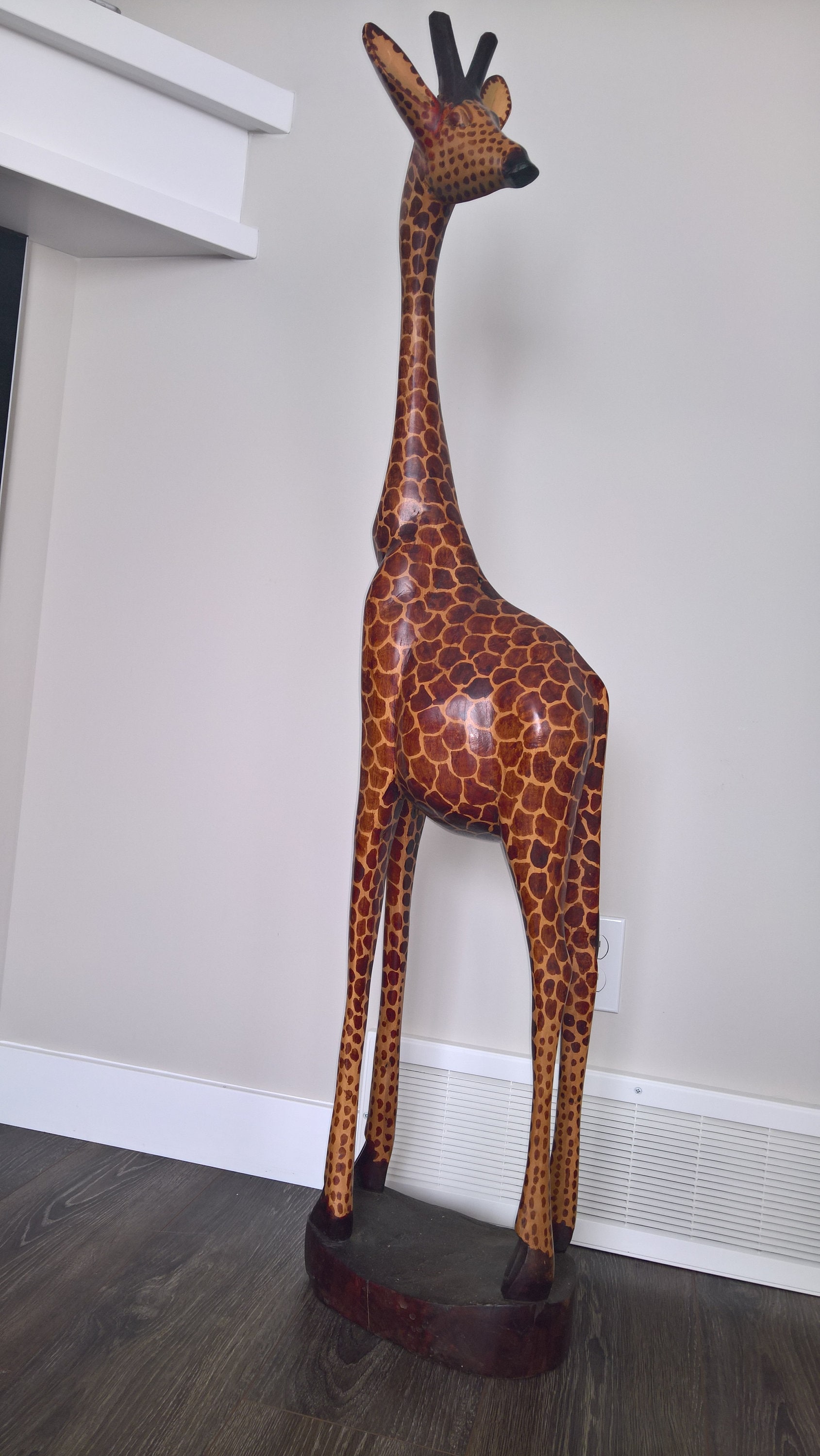 Giraffe Wood Giraffe Home Decor Large Wooden Giraffe - Etsy UK
