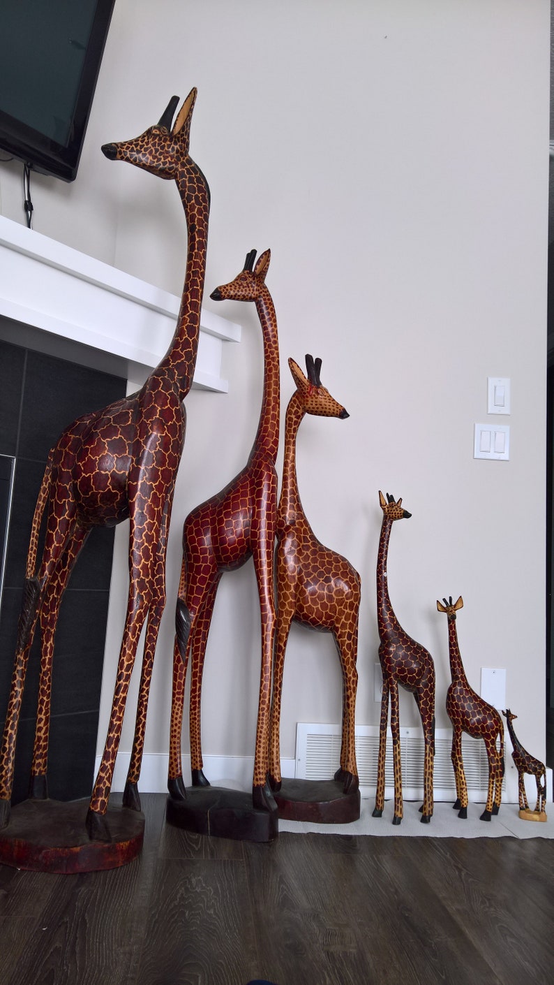 Giraffe Wood Giraffe Home Decor Large Wooden Giraffe - Etsy