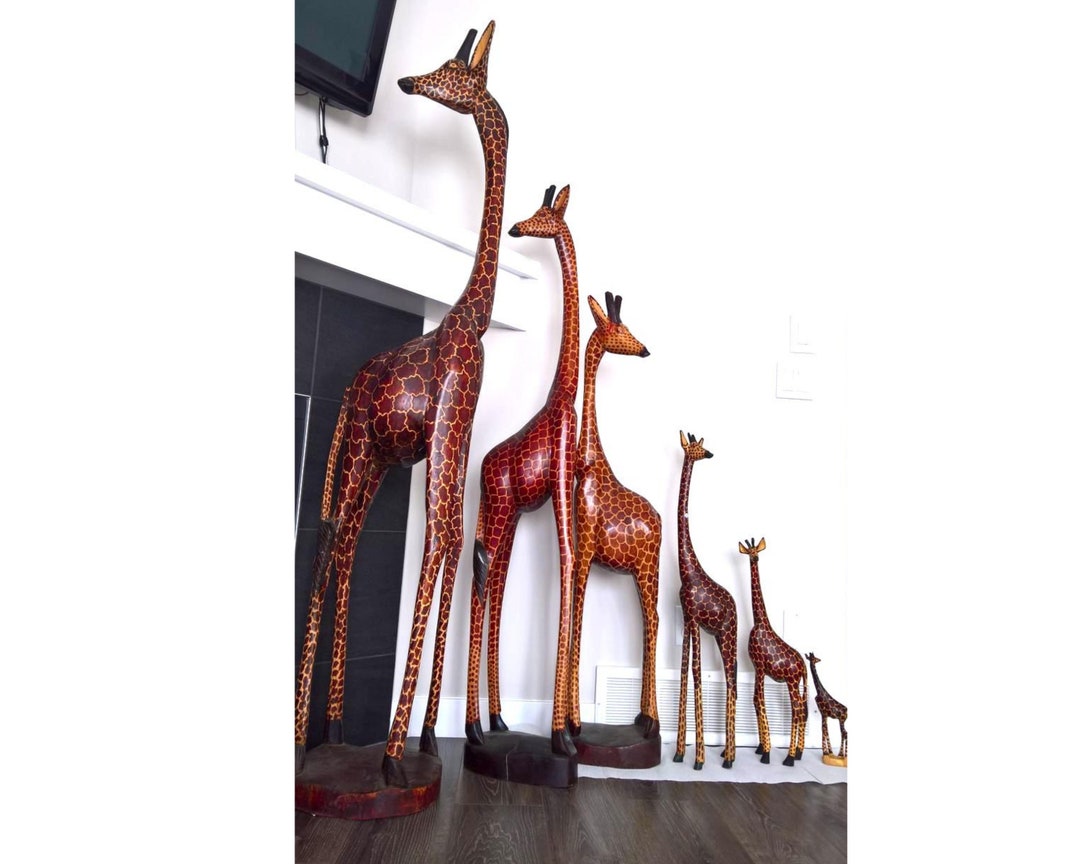 Giraffe, Wood Giraffe Home Decor, Large Wooden Giraffe Sculpture, Small