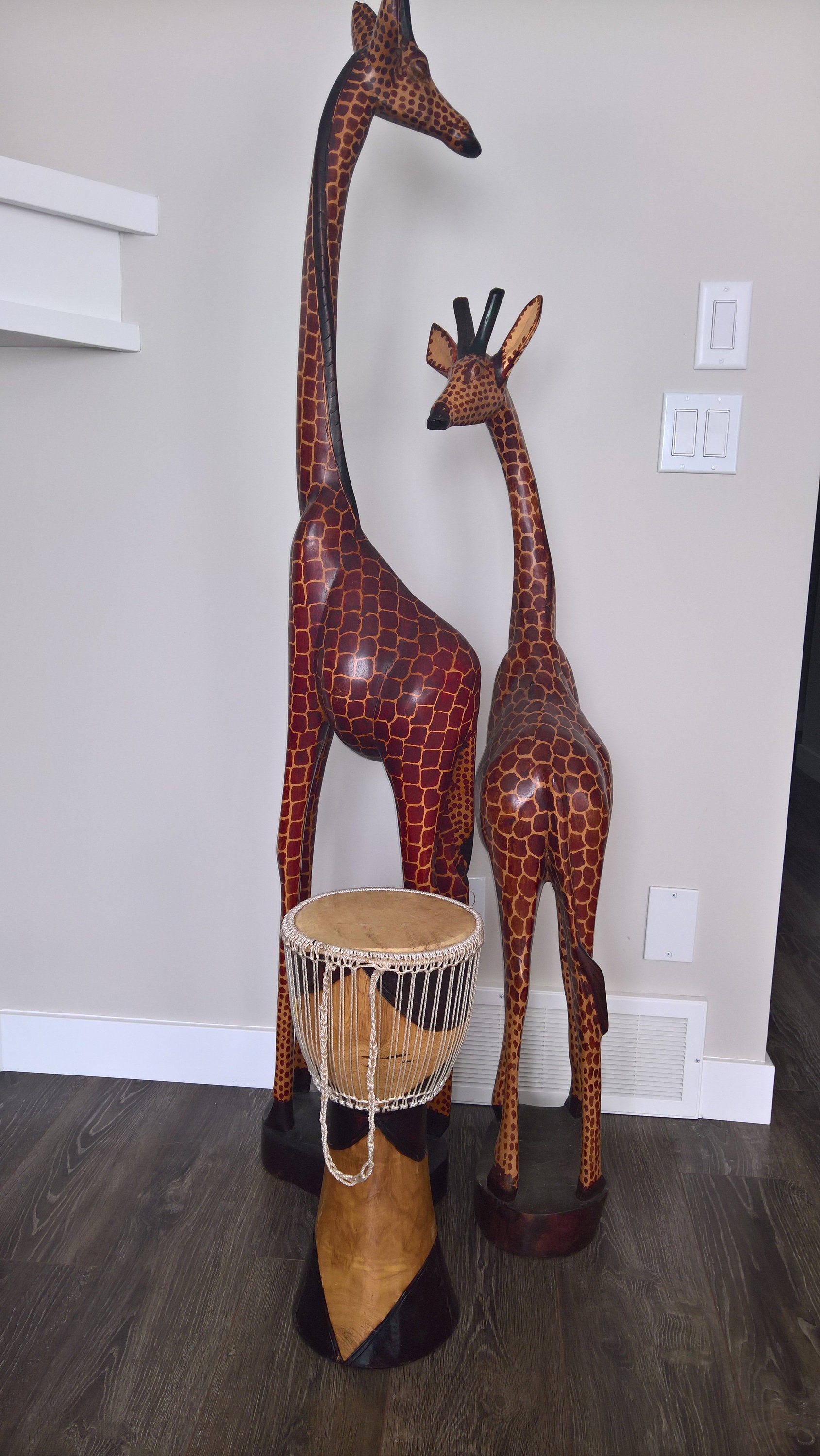 Giraffe Wood Giraffe Home Decor Large Wooden Giraffe - Etsy UK