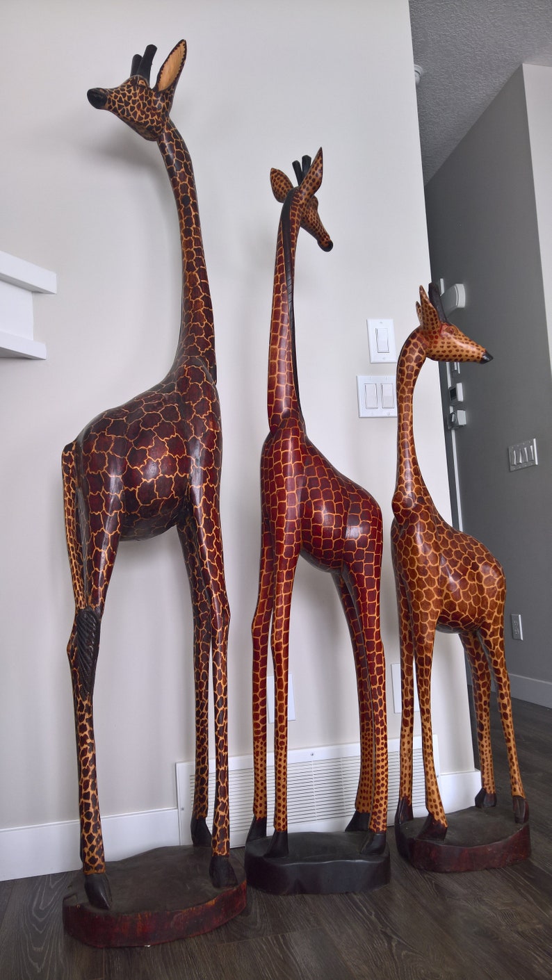Giraffe Wood Giraffe Home Decor Large Wooden Giraffe - Etsy