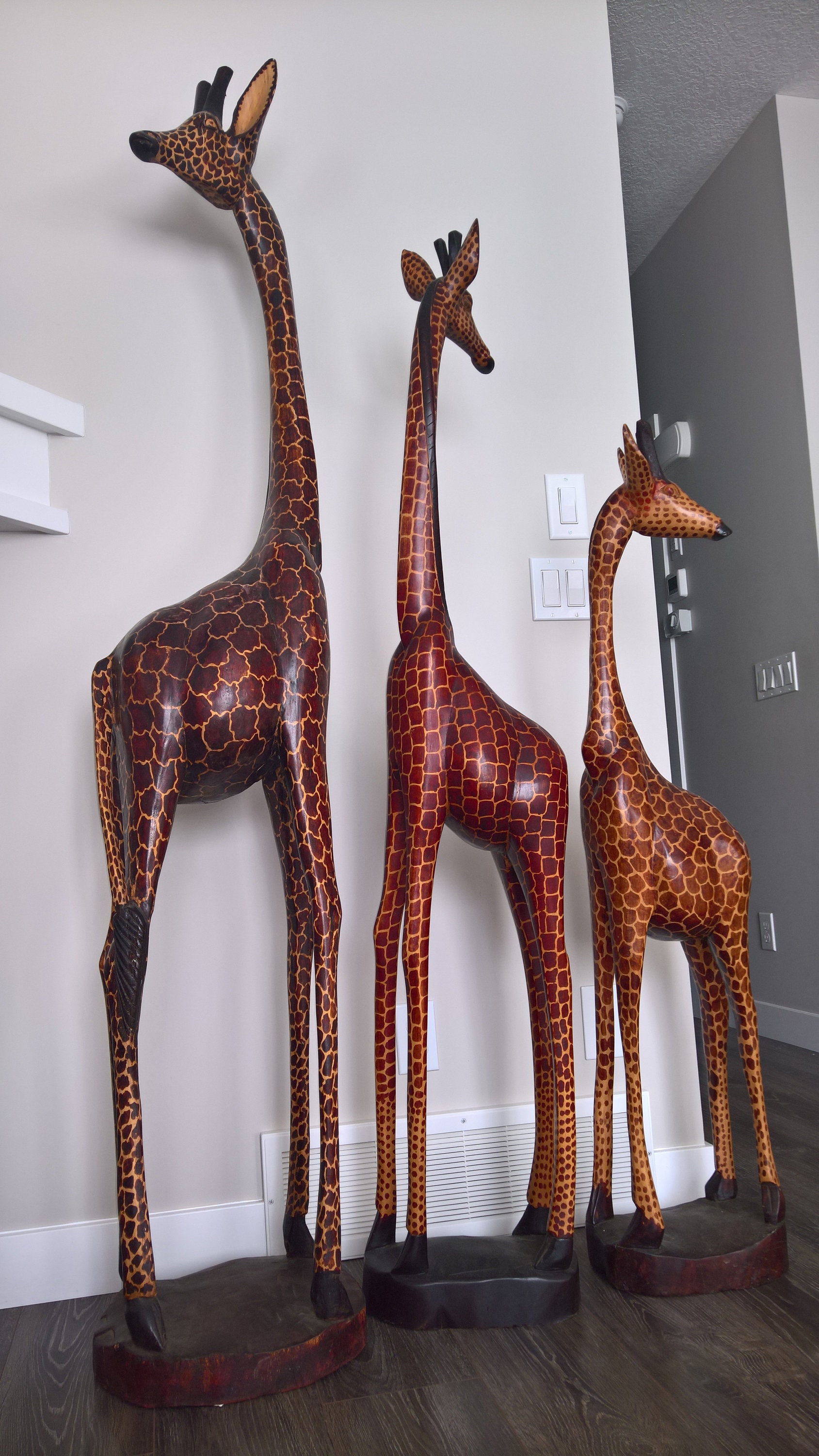 Giraffe Wood giraffe Home decor Large Wooden Giraffe | Etsy