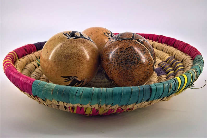 Hand Painted Egg, Handmade African Kenya Kisii Soapstone Egg, Carved