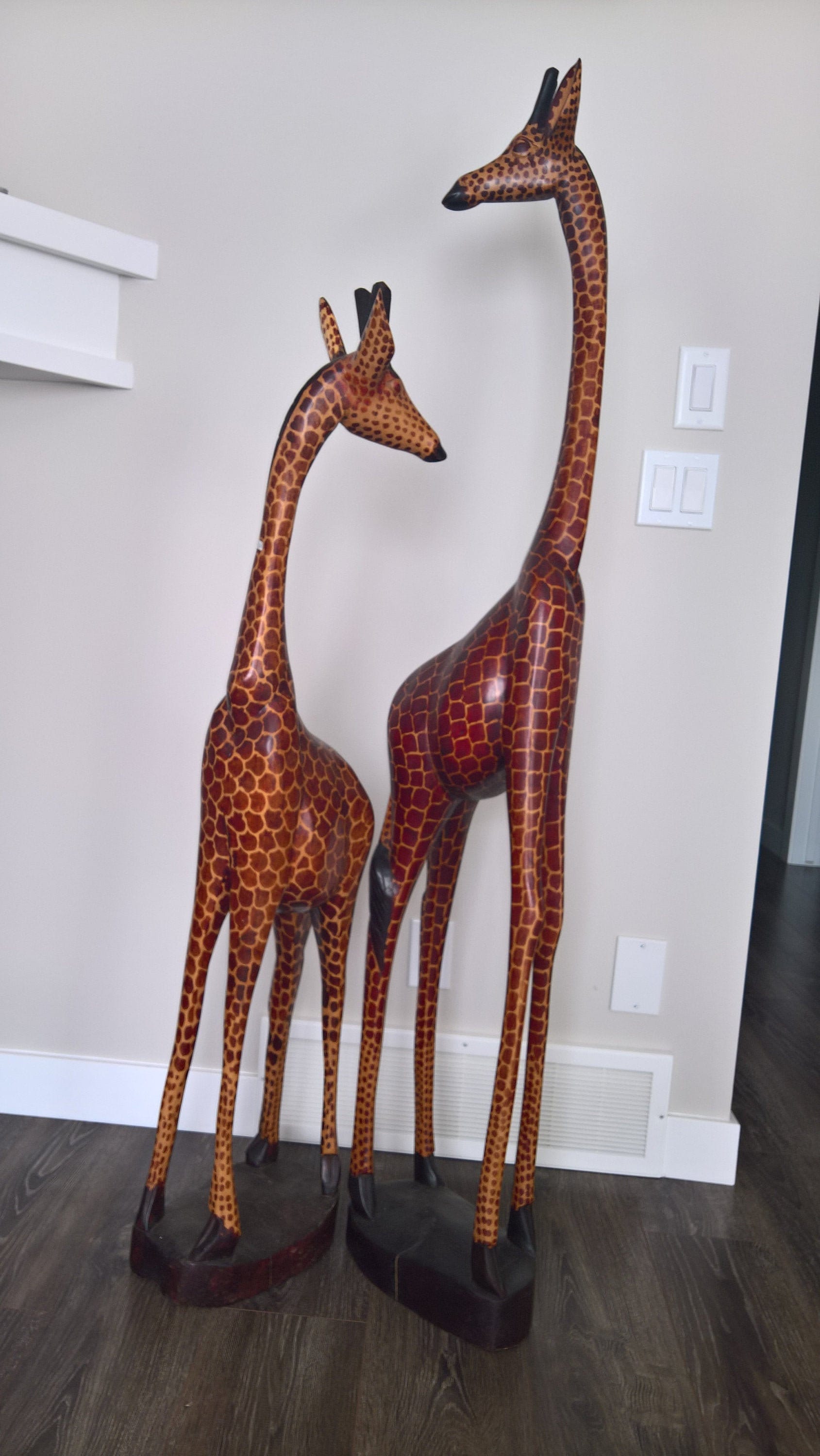 Giraffe Wood giraffe Home decor Large Wooden Giraffe | Etsy