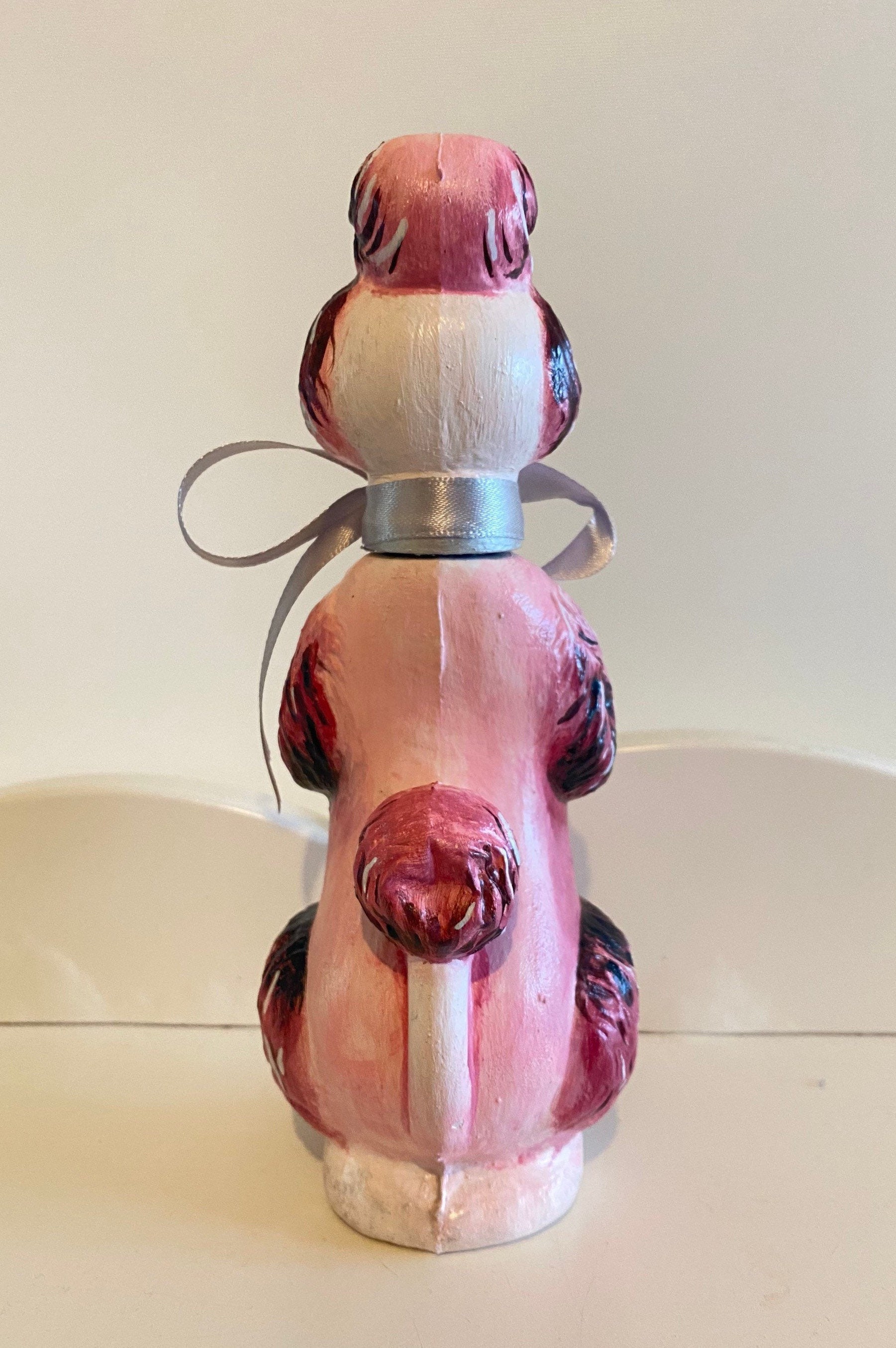 Vintage pink poodle 1960s bubble bath container kitsch hand Etsy