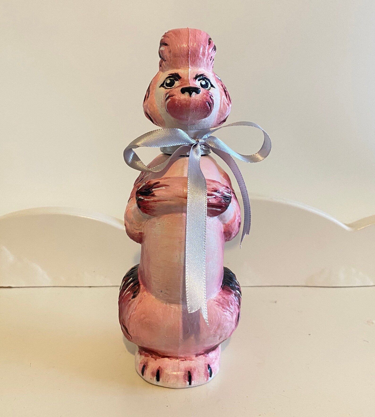 Vintage pink poodle 1960s bubble bath container kitsch hand Etsy