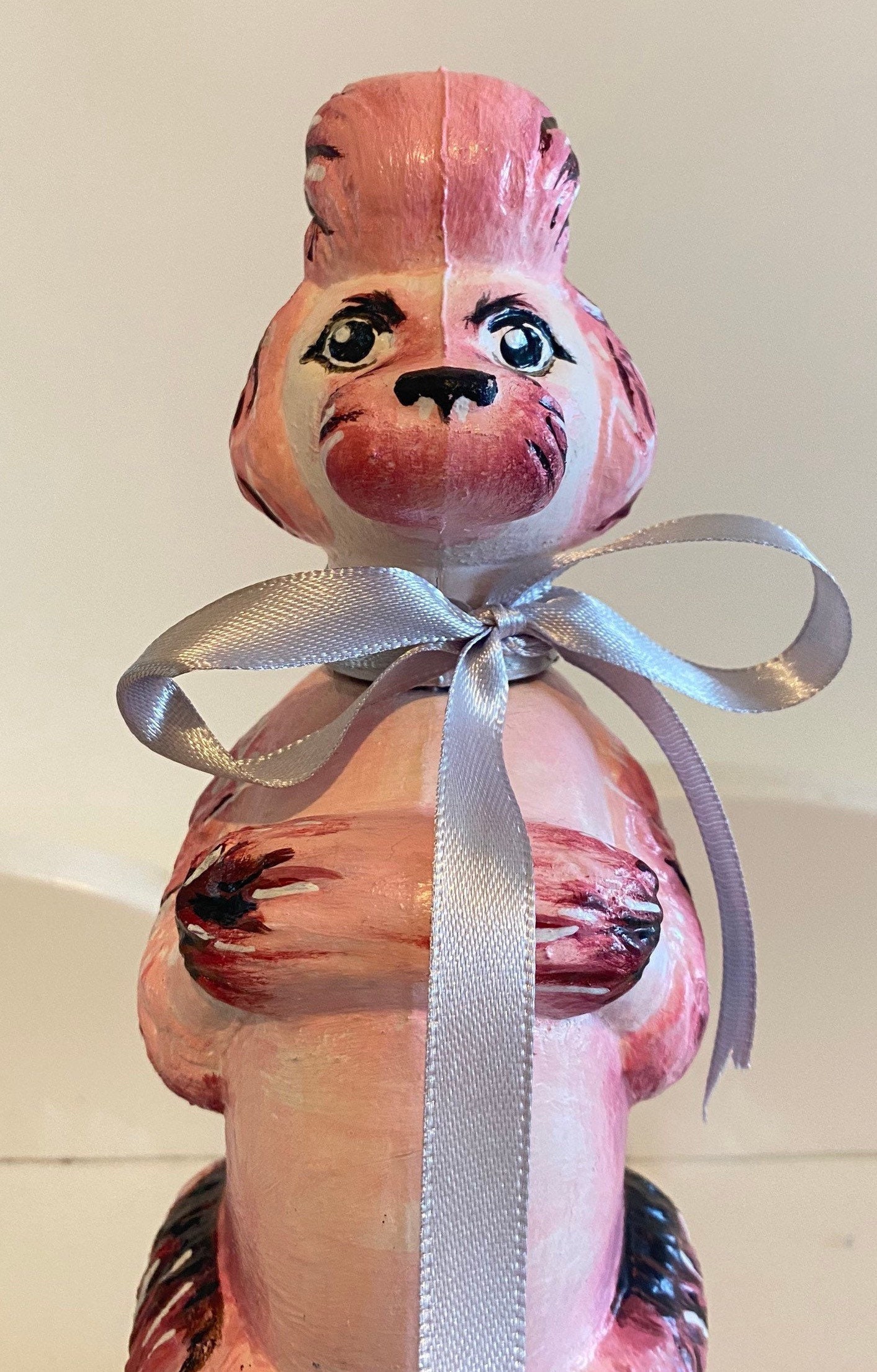 Vintage pink poodle 1960s bubble bath container kitsch hand Etsy