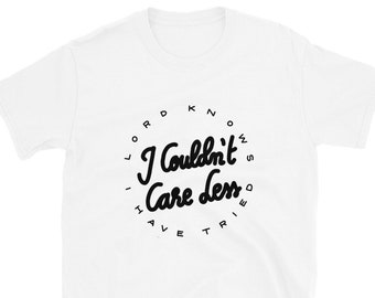 I Couldn't Care Less / Sid Spidersnake / Relaxed Cool Nonfussed Short-Sleeve Unisex T-Shirt