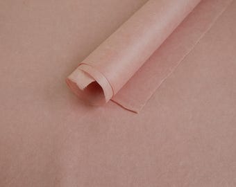Japanese Paper Yokono Washi - Kozo Mulberry in Bengara Pink color | For woodblock print, linocut print, art print, bookbinding etc.