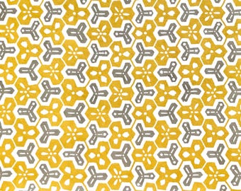 Papel japonés Yuzen Chiyogami – Patrón retro Kikko y colores vintage – Para origami, manualidades y decoración