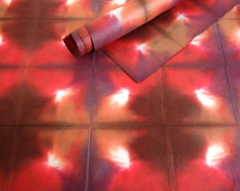 Papel japonés Washi - "Itajimezome" Papel kozo teñido de color / Para origami, arte, portadas de libros, álbumes de recortes, etc.