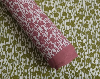 Papel japonés Katazome washi - Patrón "Ume" de flor de ciruelo