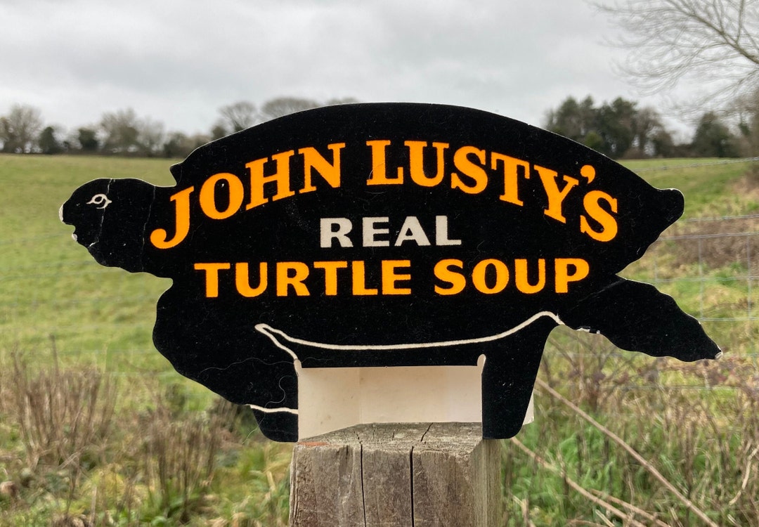 Vintage John Lusty's 'real Turtle Soup' Showcard Etsy