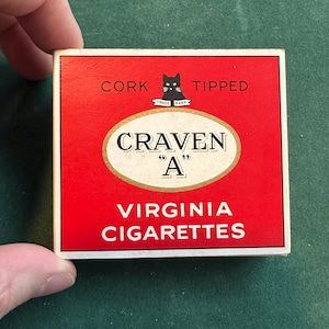 Vintage Empty Craven A 20 Cigarette Packet (with original slider)