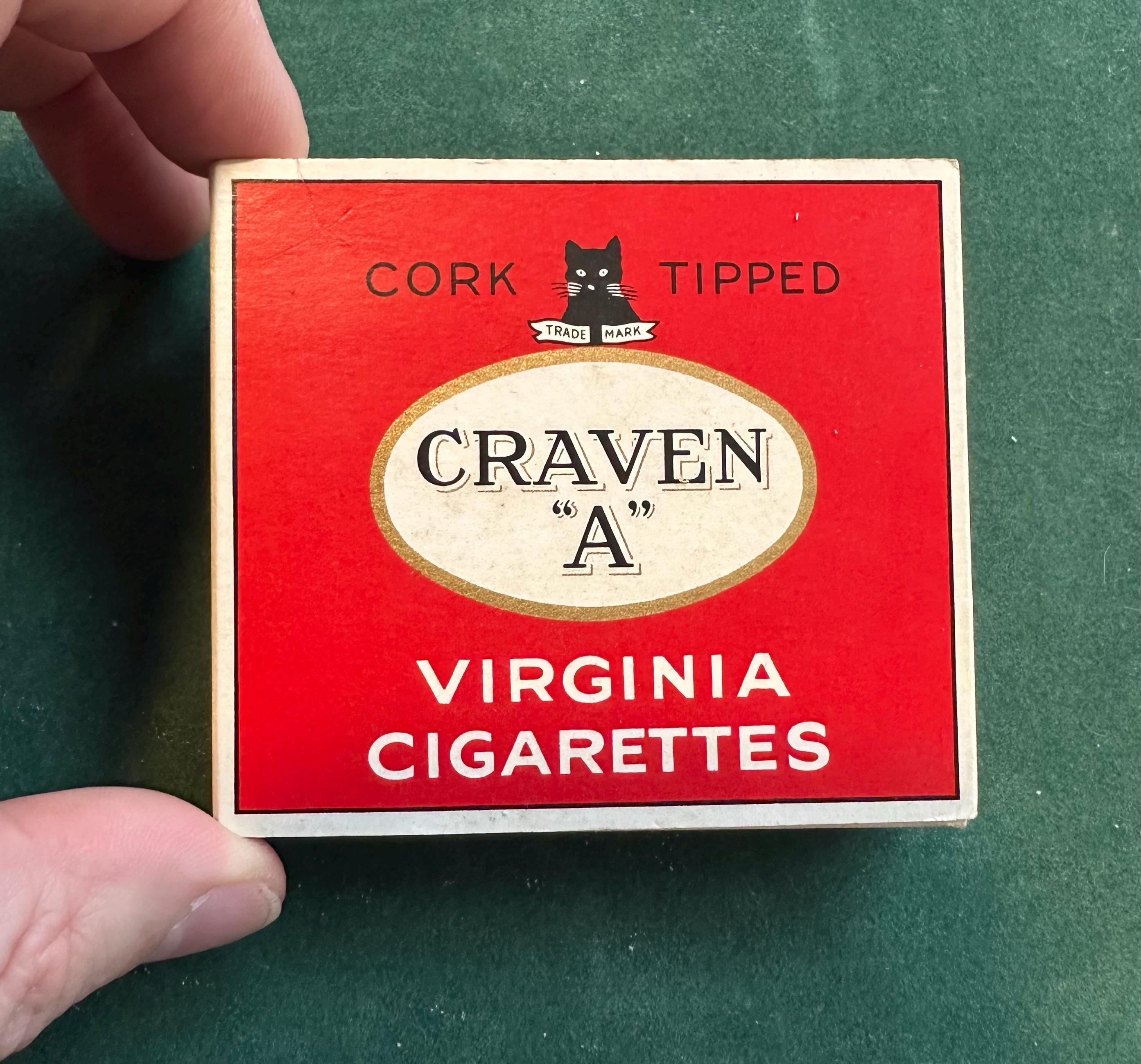 Vintage Empty Craven A 20 Cigarette Packet (with Original Slider)