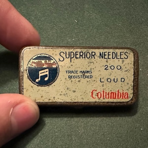 Vintage Columbia 200 Superior Medium Gramophone Needles Dose (leer)
