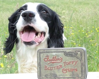 Scarce Vintage Fuller&#39;s (embossed) Butter Toffy Chips Tin